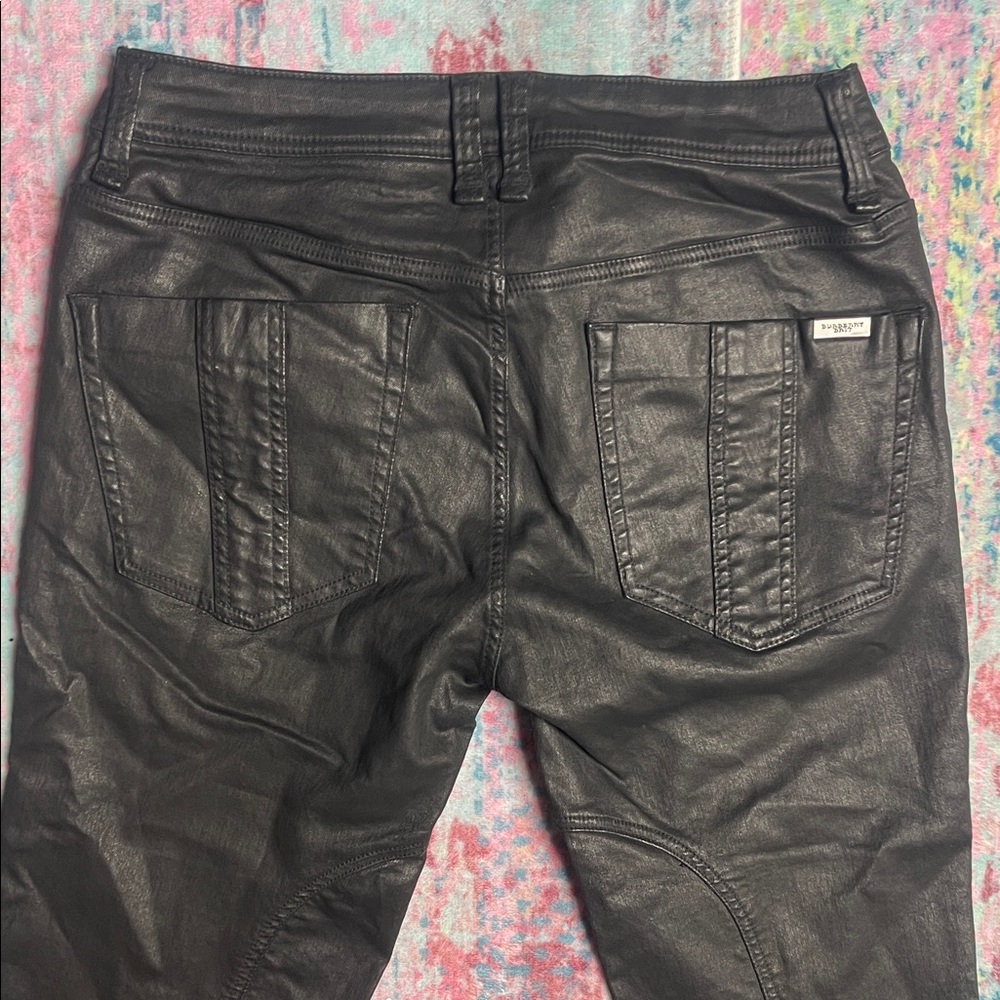 Burberry Brit Black pleather skinny stretch Pants - Picture 11 of 13